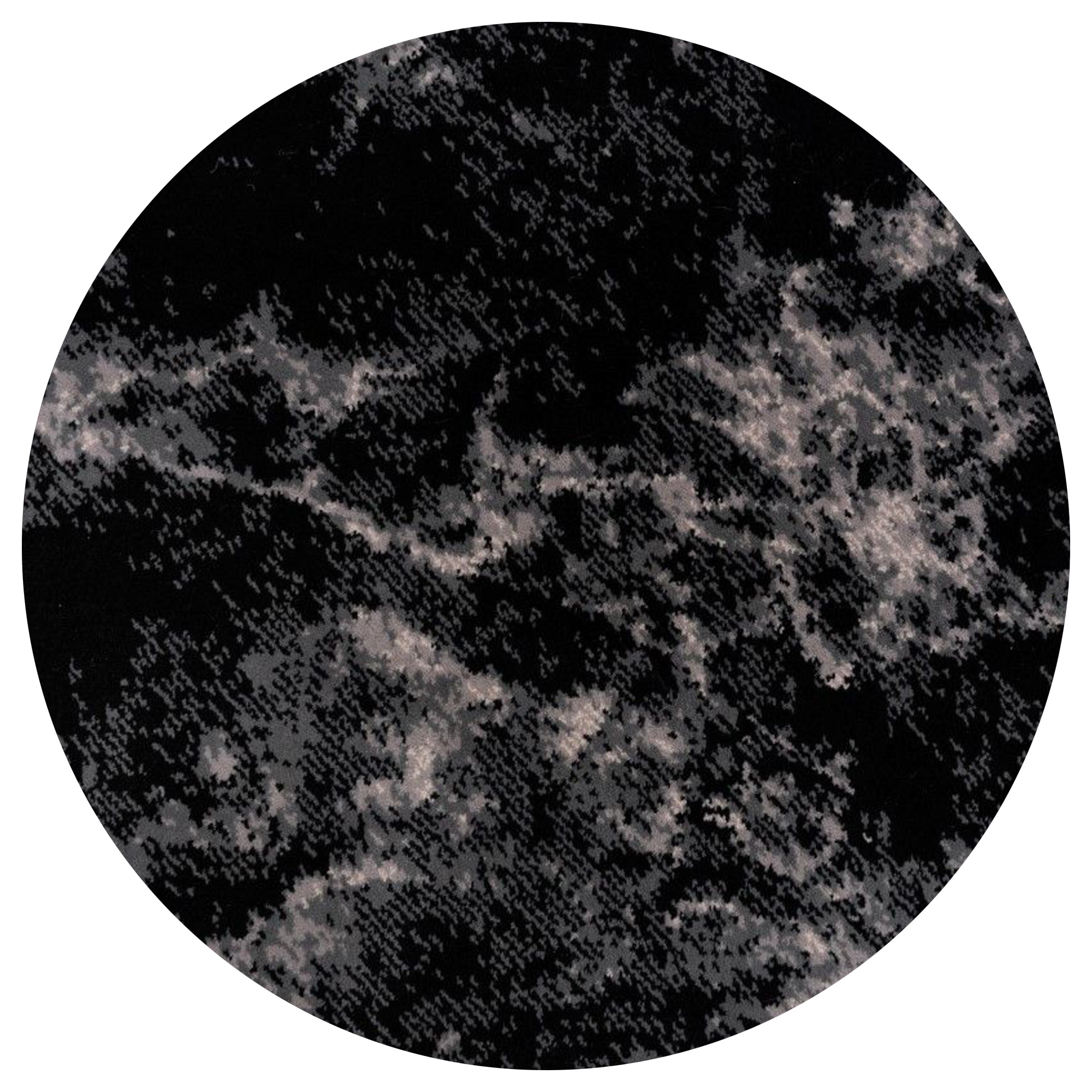 Rund Teppich Xilento Stonehenge Anthrazit Eifenbein