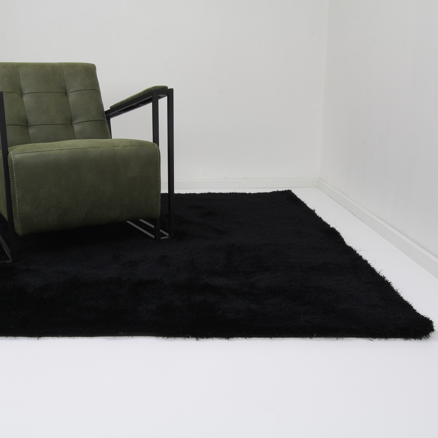 Teppich Xilento Velvet Schwarz | 170 x 230 cm